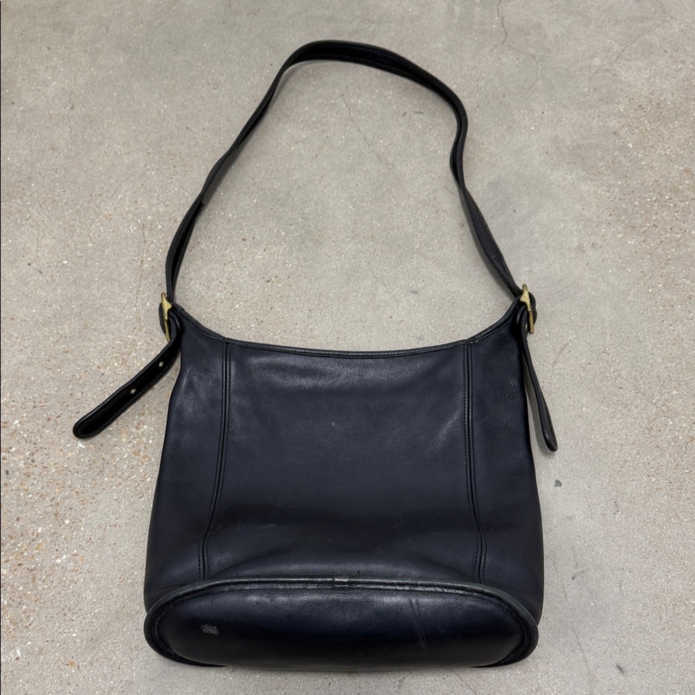Coach Black Leather Shoulder Bag